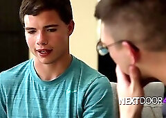 A teacher drills his twink student