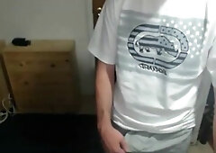 Cute nerdy boy cum to face on webcam22