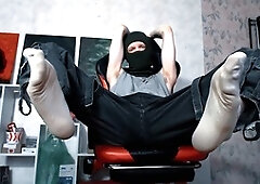 Gay feet, white socks