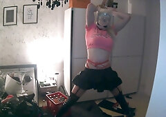 Put Handcuffs On Self Restrain Bondage with Breathplay