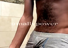 Monstrous black meatpipe blows a load