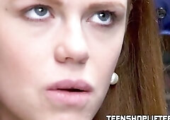 Ella Hughes is a nice-looking ginger that's likewise a thief. This babe needs some discipline and sure got some when that hung guy took her snatc