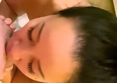 Cumshot wanting amateur MILF wanks cock in POV video