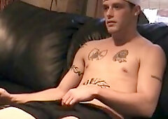 Dude swallows a big dick like a champ