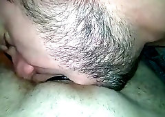Twink deep throats his buddy and makes him cum twice