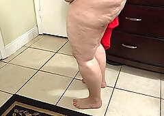 Ebony knob screwing, rubbing & wanking on chubby booty big beautiful woman SSBBW obese older mother i'd like to fuck granny kewl twat