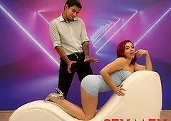 Hard fuck in the cowgirl pose with a redhead angel Nicole Zurich