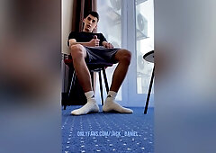 Hairy Legs White Socks Handjob