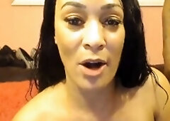 Ebony Amateur Couple's Steamy Sex Session on Webcam