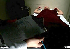 Ebony tbabe fucks bound blue collar