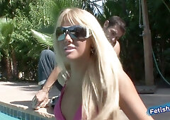 Beautiful Blonde Takes Off Her Bikini To Ride A Big Cock