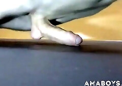 Pushups humping cum closeup