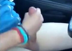 Wanking and cumming in the car with a buddy