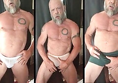 Big bulges, fag, underwear handjob