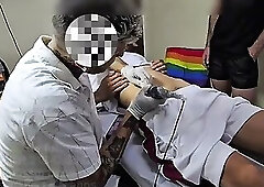 Art on the skin turned into a passionate exchange with the entire couple.