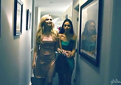 Libidinous babe Lexi Lore licks and finger fucks pussy of best girlfriend