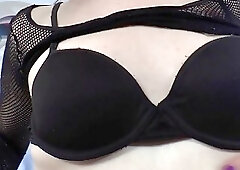 Shemale anal fucks herself with a dildo