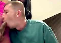 Trans Fucks the Ass with a Dildo and Then You Fuck the Guy's Ass and Fill Him with Milk