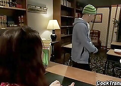 Dina Swift Shemale Teacher Punishes Student With Her Hard Cock In Hot College Fantasy