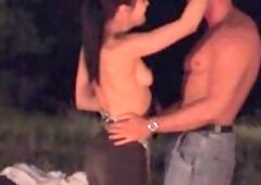 They lit a bonefire at the wilderness and screw all night