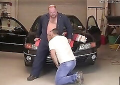 Mechanic daddy huge balls