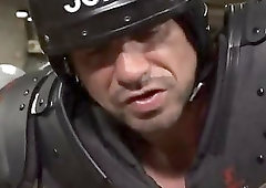 Two body builders have sex