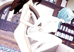 Genshin Impact - Futanari Amber Bang Eula