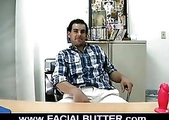 POV gay blowjob at audition