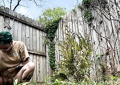 Hirsute FTM Pissing Outside Compilation