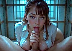 ATKINS HEAVEN - Behind Bars, Beyond Duty: Prison Guard’s Wife Gets Drilled Raw by Her Cellmate - [AI]