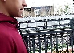 Spanish teenager sucks cock for cash