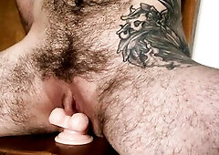 FTM Rides His Sex toy