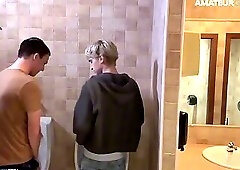 Real Two Horny Twinks Did in a Public Park Bathroom... Caught on Camera!