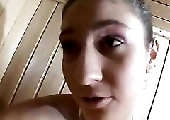 pretty hispanic mother i'd like to fuck sucks dick in sauna