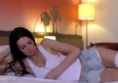 Simon Kitty teases for precum with some playful stroking