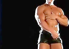 Zeb Atlas Stripping Out Of Black Shorts And Then Oiling Himself Up