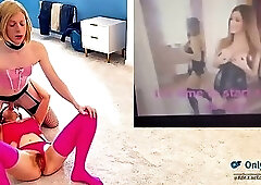 Your deepest desire .... Feminized sissy and wife goon to interracial porn together