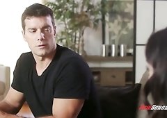 Slim babe with appetizing plump ass Kiley Jay gets her pussy licked before hot sex