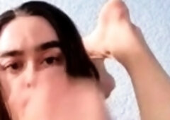 Peachofscotland Solo Masturbation In Fishnet