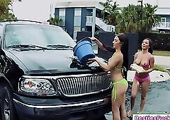 Rich guy fucking two college teen bffs