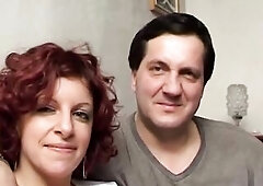 Redheaded bitch in hawt underware and nylons is picked up on the street for sex with an Italian amateur where that babe gets screwed during the time t