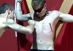 Male slave endures sexual spanking and claming in real maledom experience