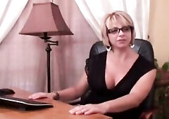 Cute Nerdy Gal in glasses Footjob 41