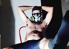 Hairy middle-aged guy Stink Hairymale in furry gear indulges in solo pleasure