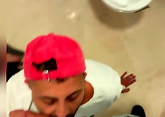 Big Arab Dick Blowjob In A Public Toilet