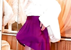 Nasty Fashion Show - ejaculation compilation and self facials in different outfits