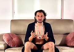 Abstinence cum, hand-job, gay amateur