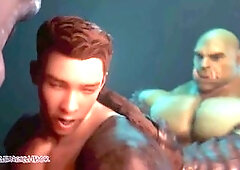 ANAL-rammer, gay, cartoon