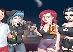 SummertimeSaga - Gothic dame displays E2 titties # 69