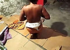 Big butt bhabhi switches outfits and catches the boy watching, punishes him with a hard fuck